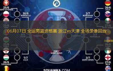  06月07日 全運(yùn)男籃資格賽 浙江vs天津 全場錄像回放